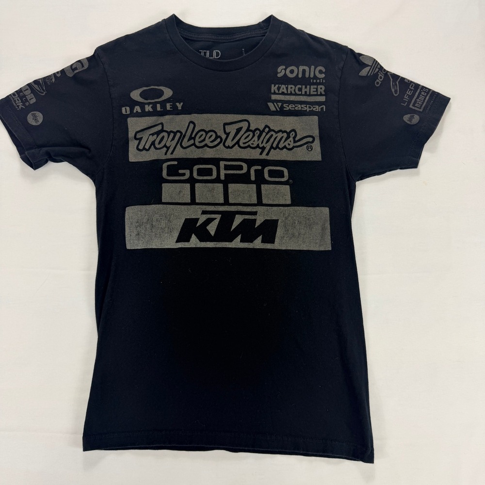 Troy Lee Designs KTM‎ GoPro Graphic T Shirt Mens S Black Racing Tee